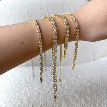 [Aurelle Style]Sparkling Radiant Princess Cut Tennis Bracelet
