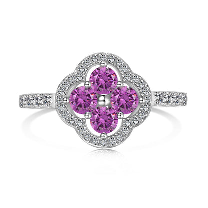 [Aurelle Style]Four Leaf Clover Flower Design Ring