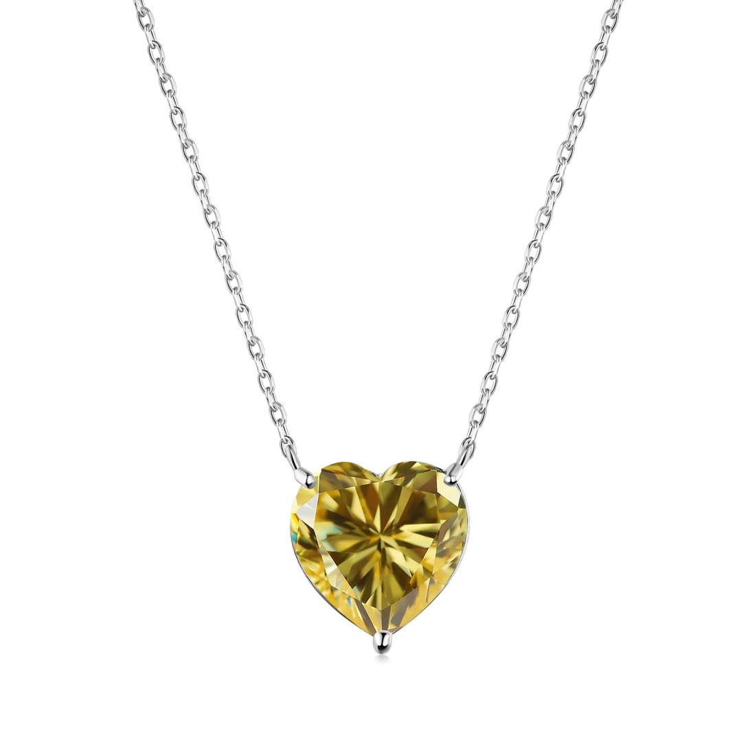 [Aurelle Style]6.0 carat Radiant Heart Shape Necklace