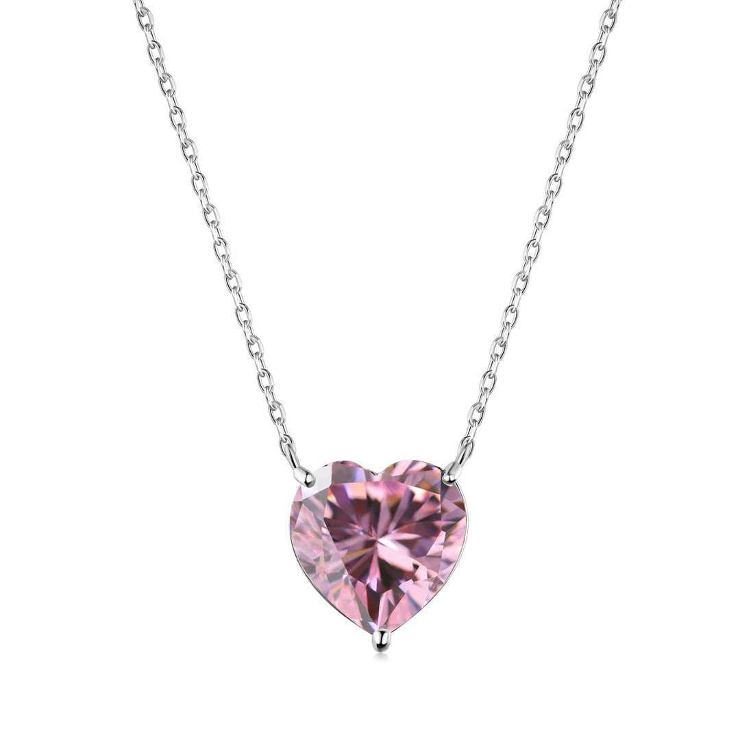 [Aurelle Style]6.0 carat Radiant Heart Shape Necklace
