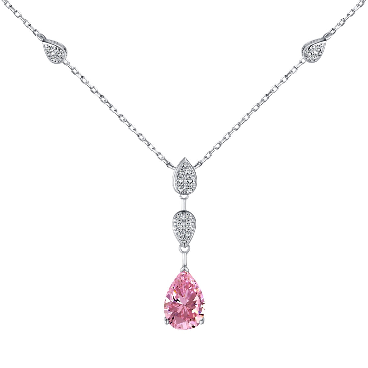 [Aurelle Style]Dazzling Pear Cut Necklace