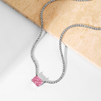 [Aurelle Style]4.0 Carat Elegant Radiant Cut Necklace