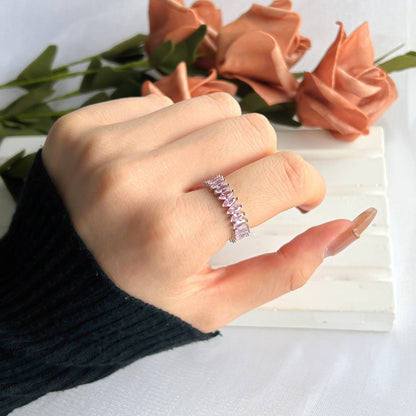 [Aurelle Style]Gorgeous Marquise Cut Tennis Ring