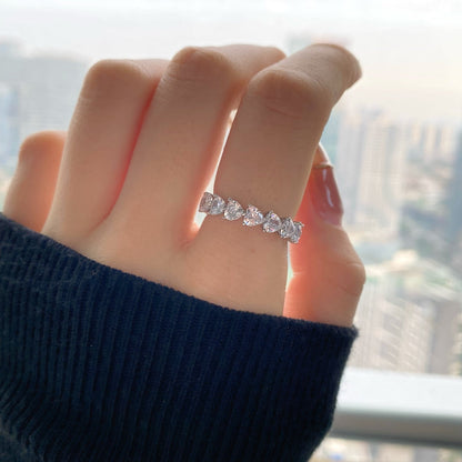 [Aurelle Style]0.25 Carat Radiant Romance Heart Cut Lover Ring