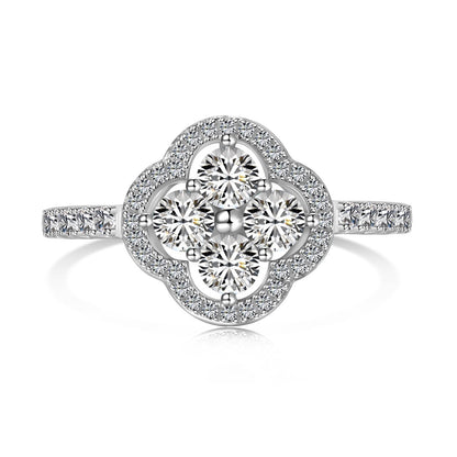 [Aurelle Style]Four Leaf Clover Flower Design Ring