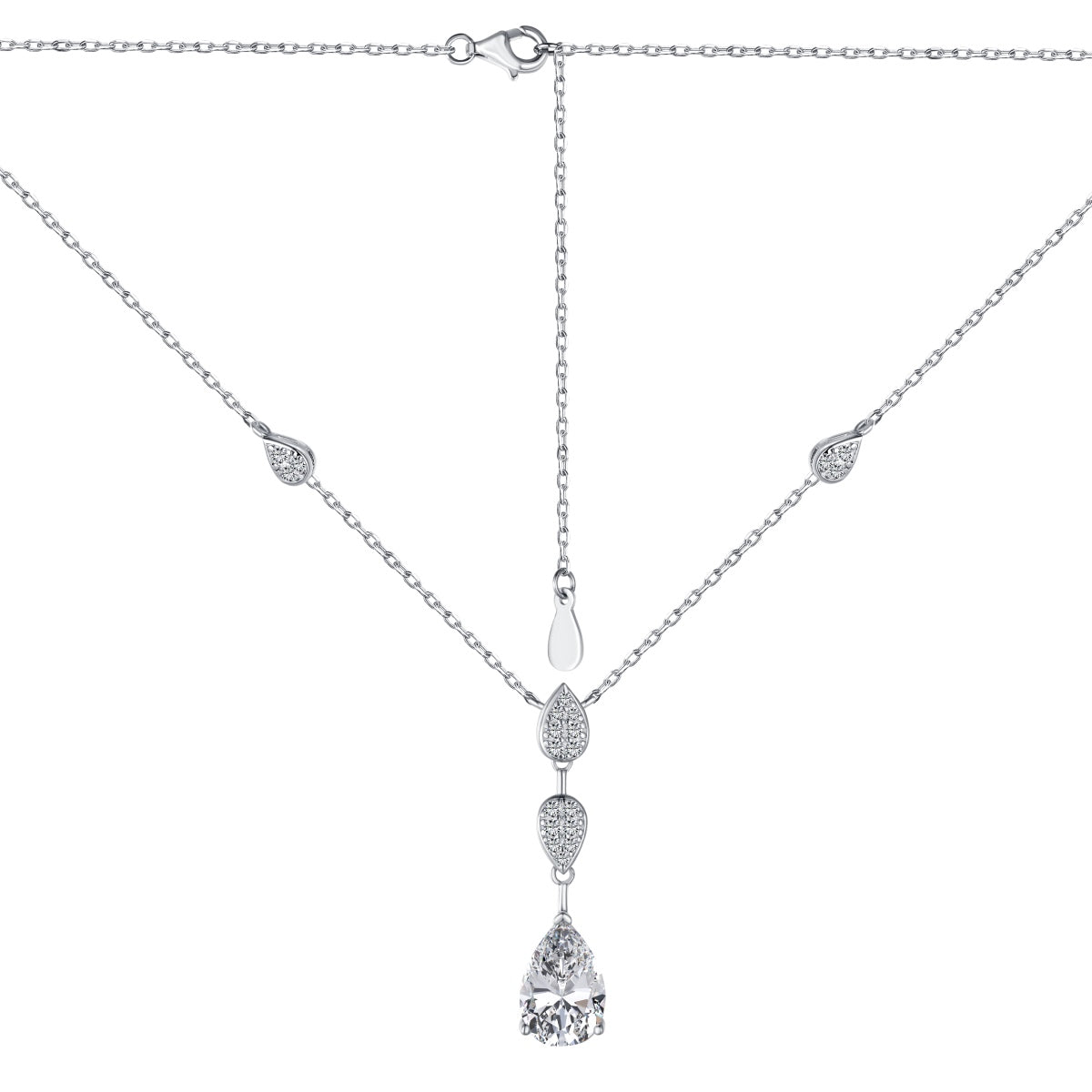 [Aurelle Style]Dazzling Pear Cut Necklace