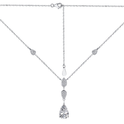 [Aurelle Style]Dazzling Pear Cut Necklace