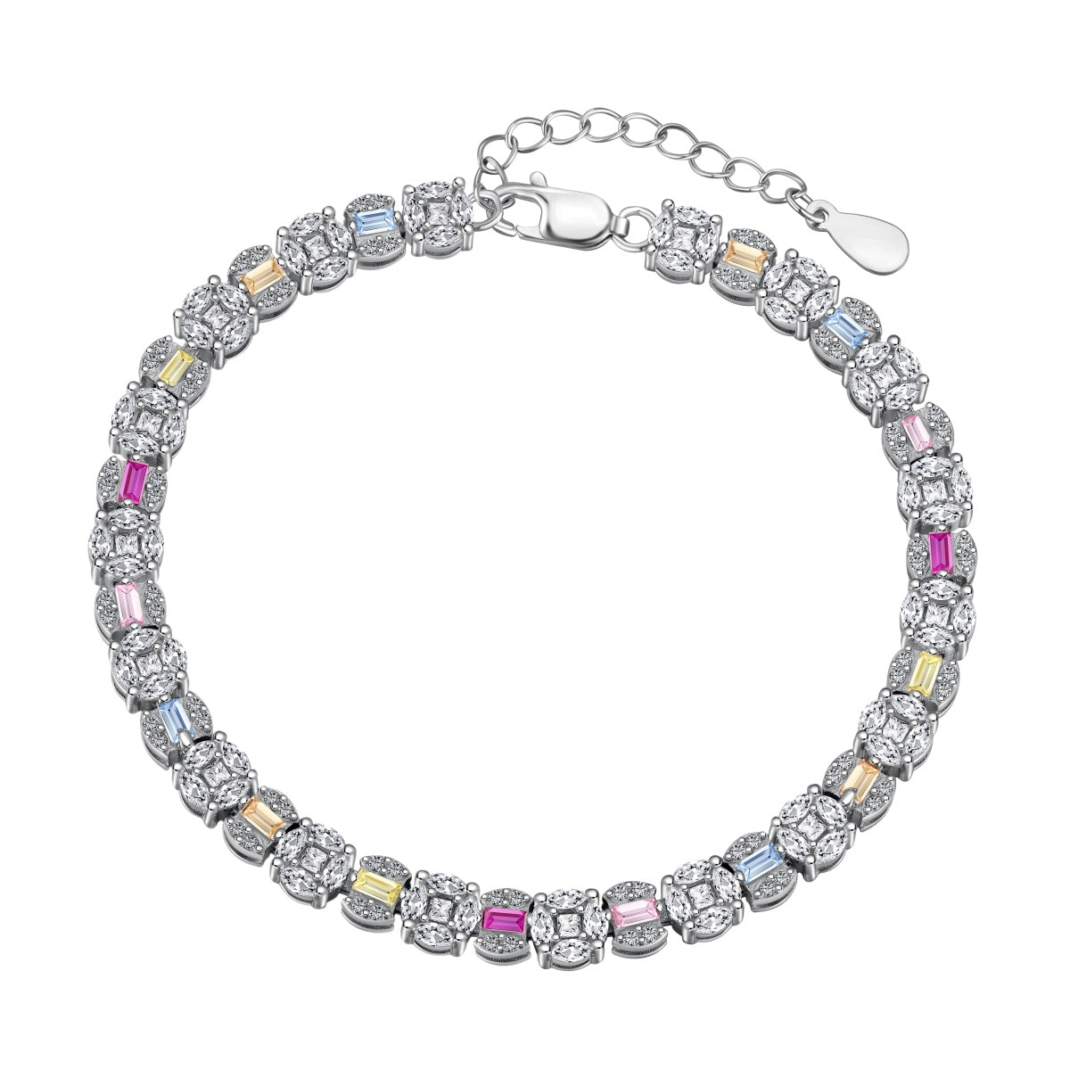 [Aurelle Style]Dazzling Radiant Multi Cut Daily Bracelet