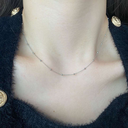 [Aurelle Style]Small Bead Clavicle Chain Simple Necklace
