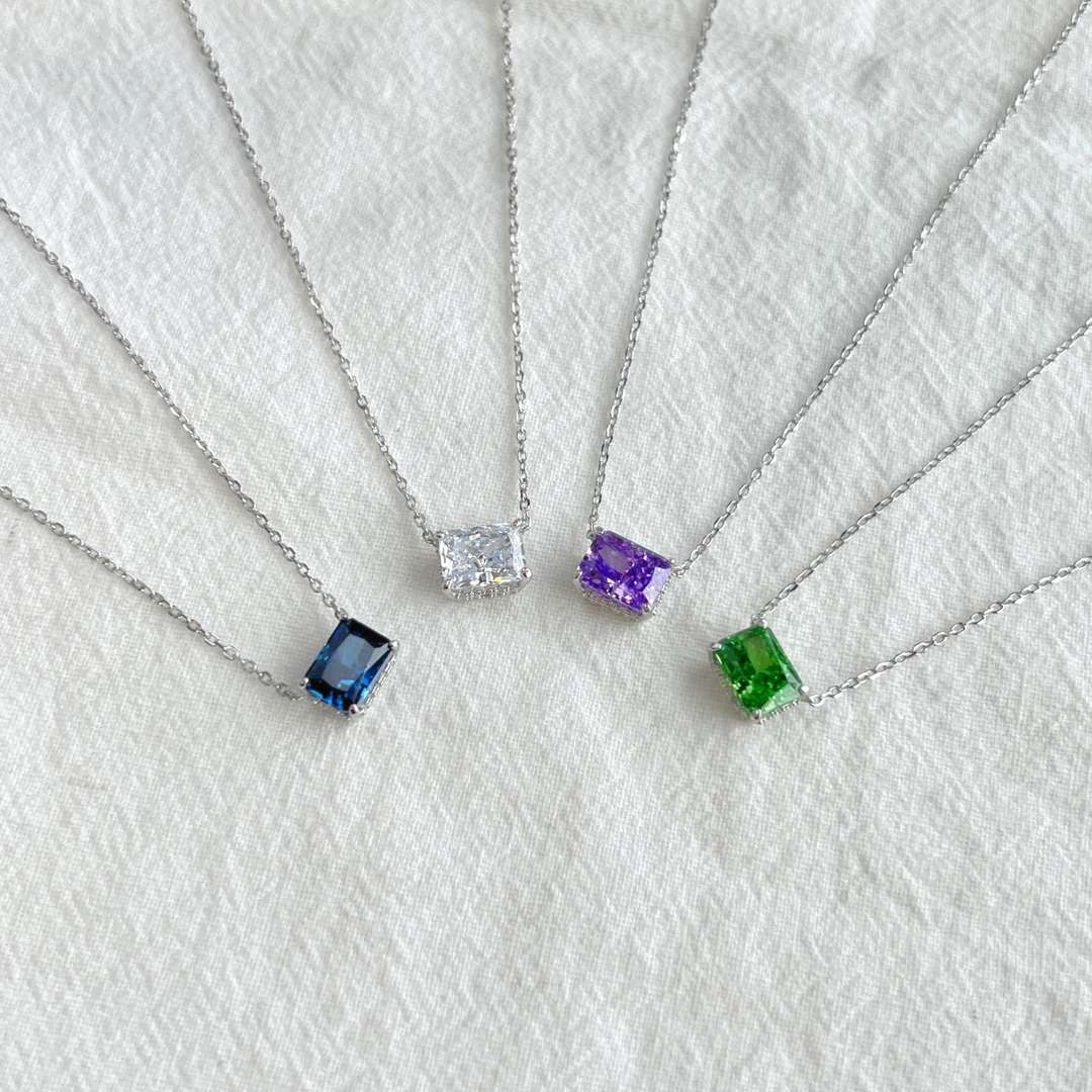 [Aurelle Style]Luxurious Square Shape Colorful Necalack