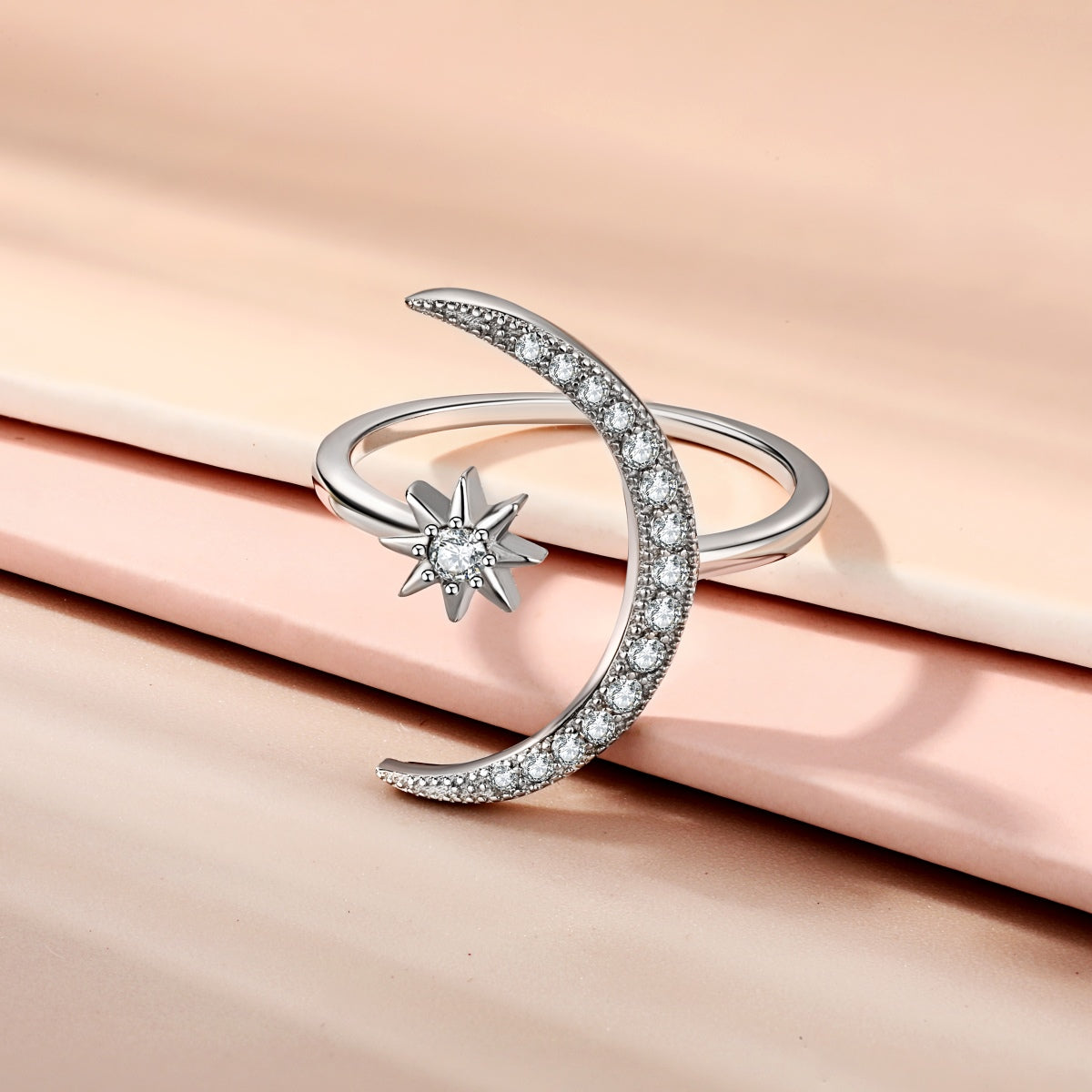 [Aurelle Style]Eternity Moon & Star Ring
