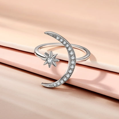 [Aurelle Style]Eternity Moon & Star Ring
