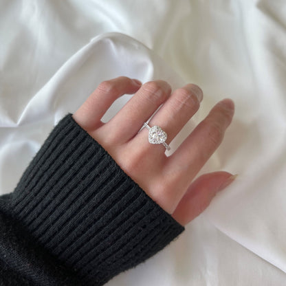[Aurelle Style]Eternity Splashy Romantic Heart Shape Lover Ring