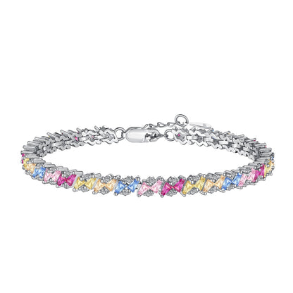 [Aurelle Style]Ornate Sparkling Multi Cut Party Bracelet