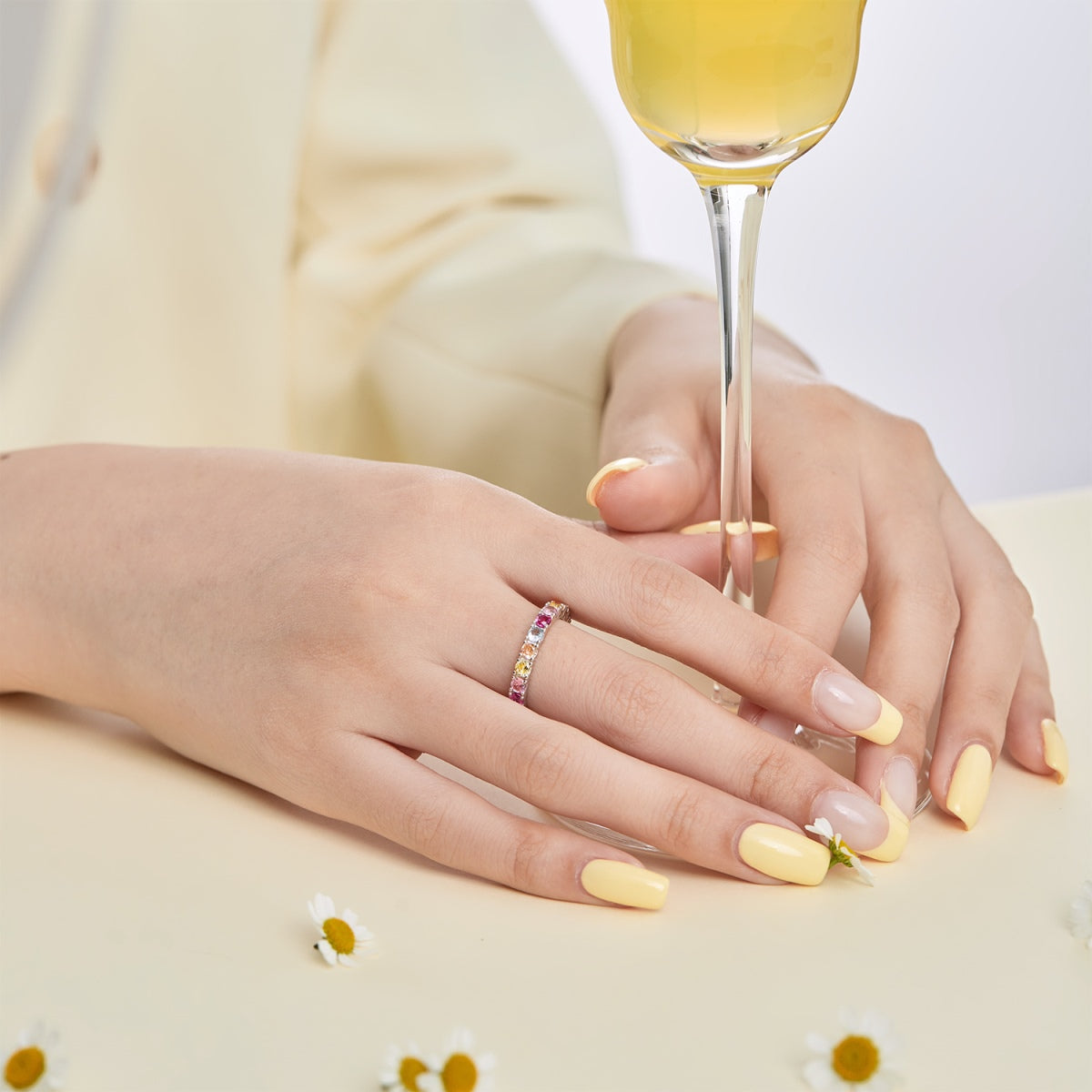 [Aurelle Style]Dazzling Lustrous Round Cut Tennis Ring