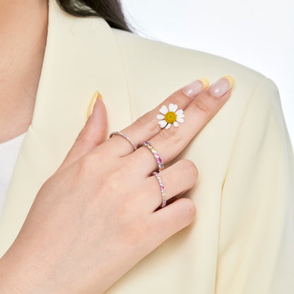 [Aurelle Style]Dazzling Lustrous Round Cut Tennis Ring