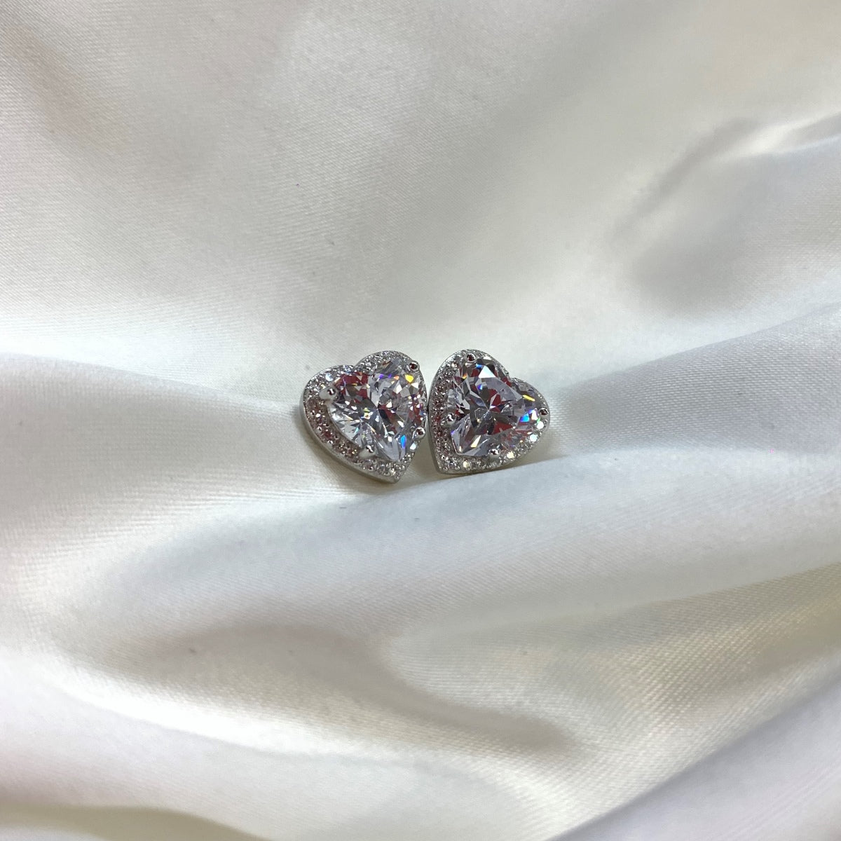 [Aurelle Style]Sparkling Heart Shape Lover Earrings