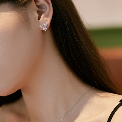 [Aurelle Style]Ornate Flower Shape Pear Cut Lover Earrings
