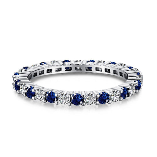 [Aurelle Style]Exquisite Colorful Round Cut Tennis Ring