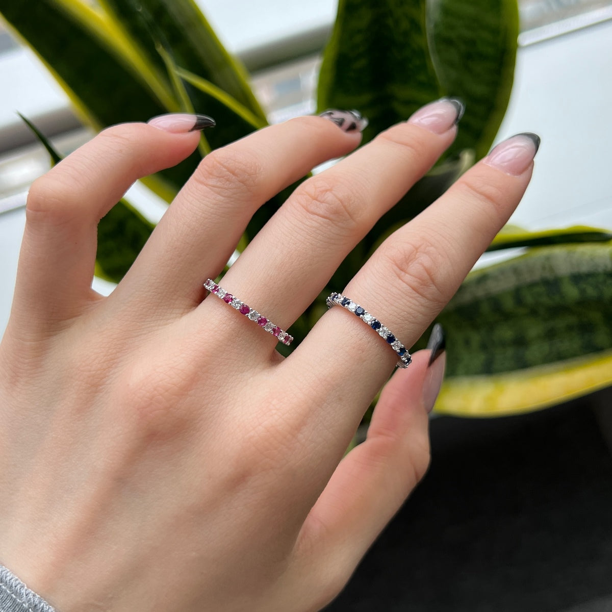 [Aurelle Style]Exquisite Colorful Round Cut Tennis Ring