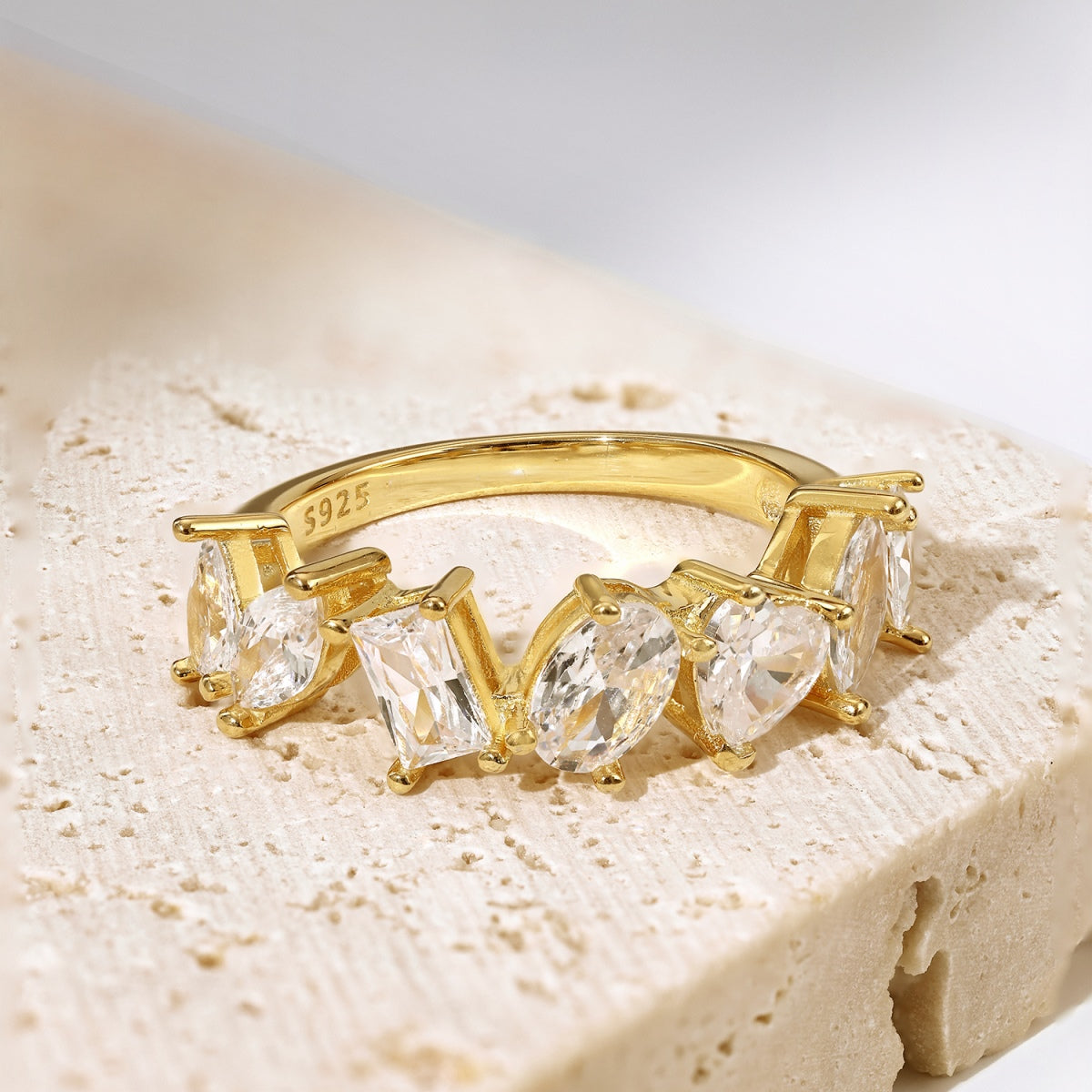 [Aurelle Style]Delicate Multi Cut Ring