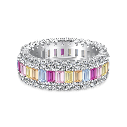[Aurelle Style]Dainty Colorful Radiant Cut Daily Ring