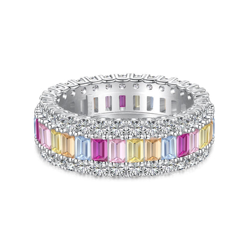 [Aurelle Style]Dainty Colorful Radiant Cut Daily Ring