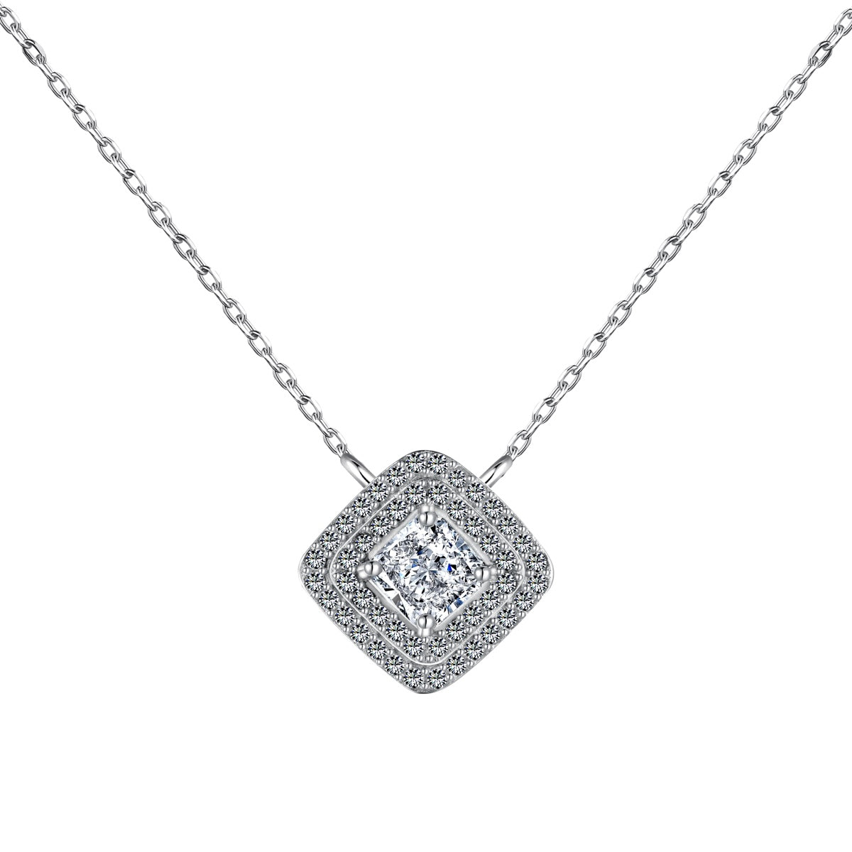 [Aurelle Style]Sparkling Asscher Cut Necklace