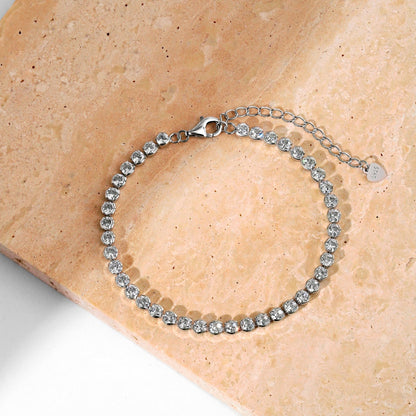 [Aurelle Style]Ornate  Sparkling Round Cut Daily Bracelet