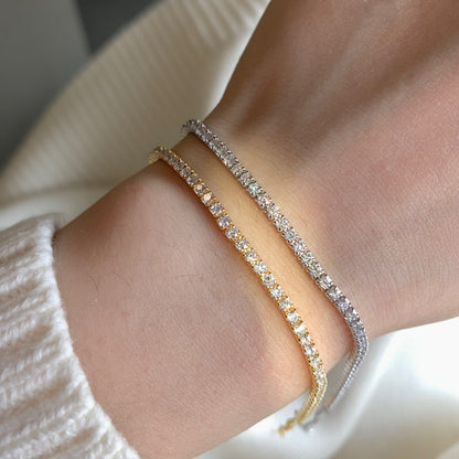 [Aurelle Style]Radiant Shinning Princess Cut Tennis Bracelet