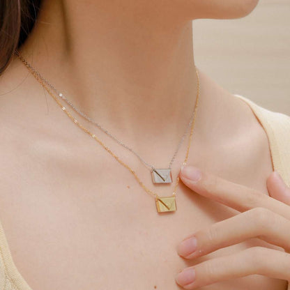 [Aurelle Style]Envelope Heart Shape Mother's Day Necklace