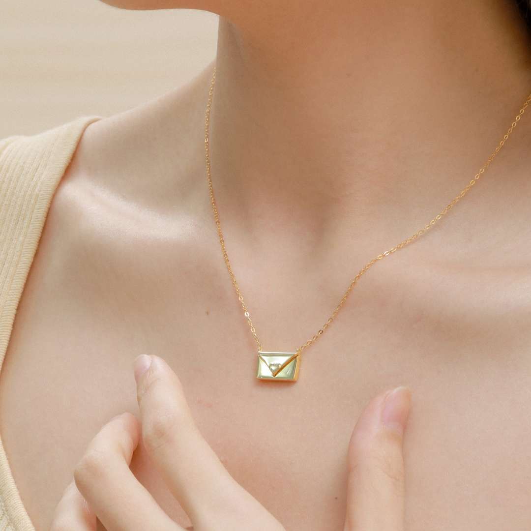 [Aurelle Style]Envelope Heart Shape Mother's Day Necklace