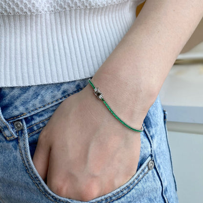 [Aurelle Style]Dazzling Colorful Round Cut Daily Bracelet