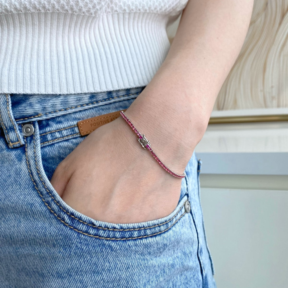 [Aurelle Style]Dazzling Colorful Round Cut Daily Bracelet