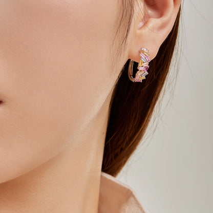 [Aurelle Style]Dazzling Colorful Emerald Cut Daily Earrings
