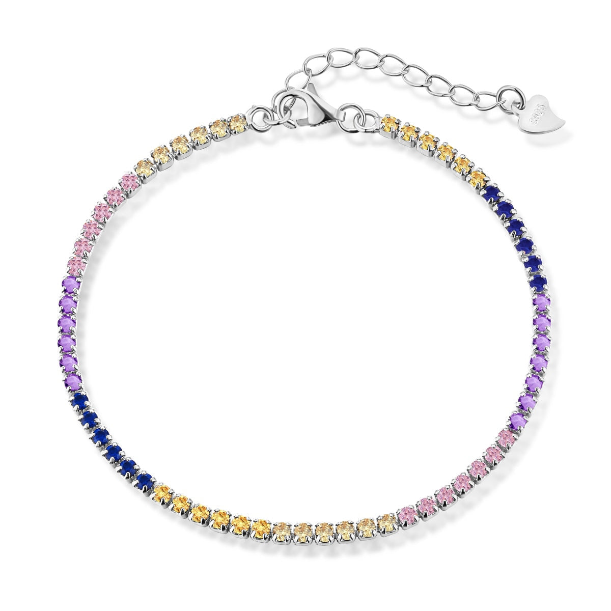 [Aurelle Style]Radiant Shinning Princess Cut Tennis Bracelet