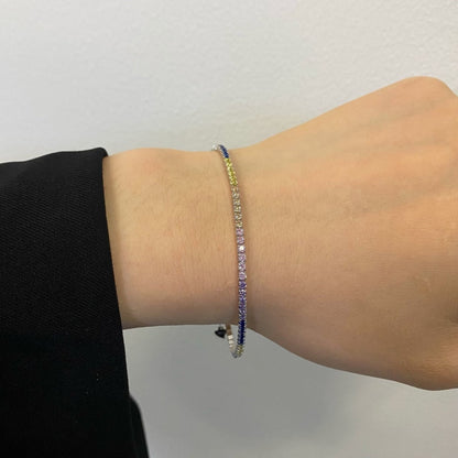 [Aurelle Style]Radiant Shinning Princess Cut Tennis Bracelet