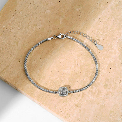 [Aurelle Style]Luxurious Dazzling Square Shape Banquet Bracelet