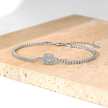 [Aurelle Style]Luxurious Dazzling Square Shape Banquet Bracelet