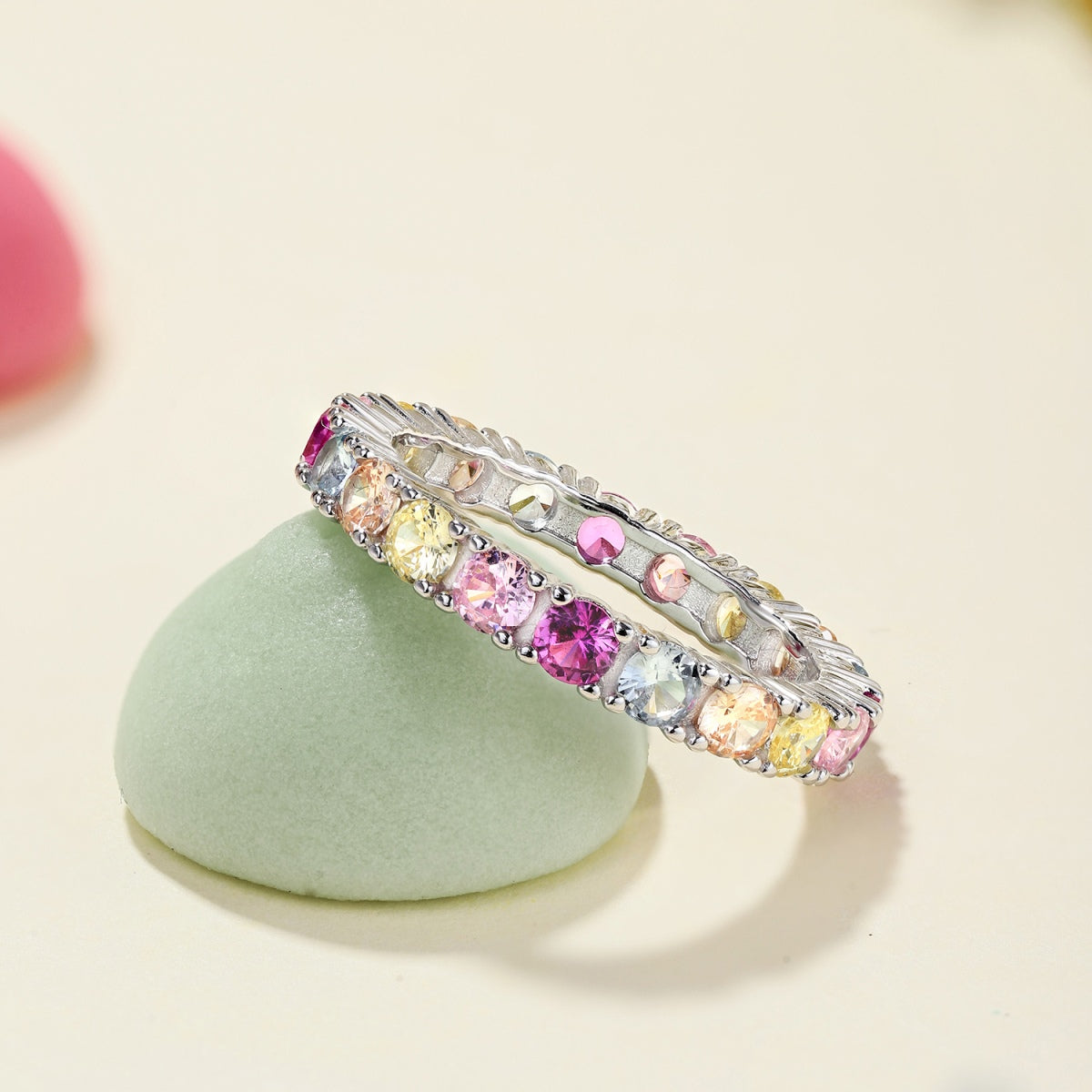 [Aurelle Style]Dazzling Lustrous Round Cut Tennis Ring