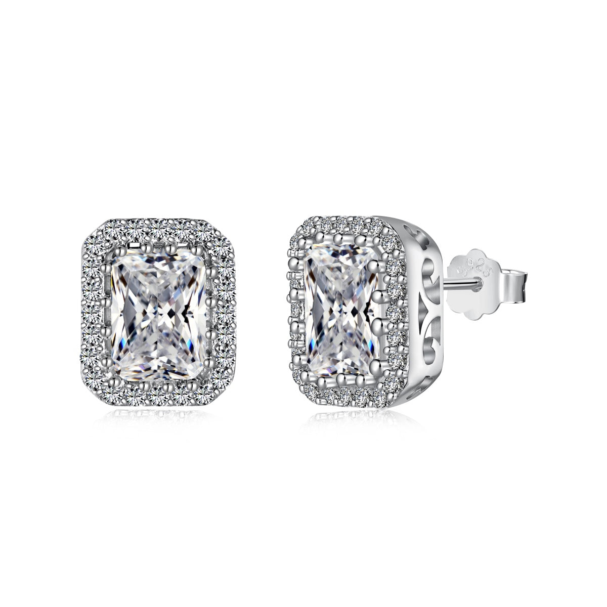 [Aurelle Style]1.0 Carat Luxurious Dainty Emerald Cut Daily Earrings