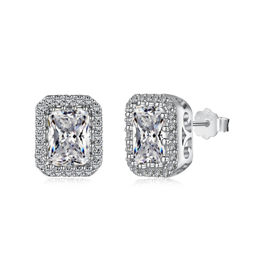 [Aurelle Style]1.0 Carat Luxurious Dainty Emerald Cut Daily Earrings