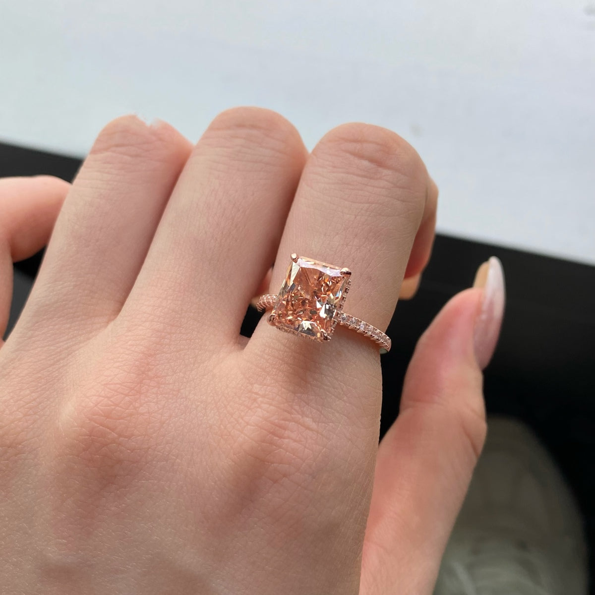 [Aurelle Style]4.0 Carat Luxurious Engagement Ring