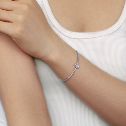 [Aurelle Style]Luxurious Dazzling Square Shape Banquet Bracelet