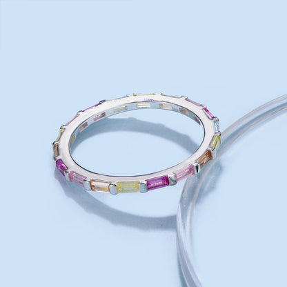 [Aurelle Style]Exquisite Multicolored Emerald Cut Daily Ring