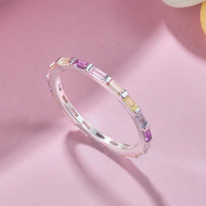 [Aurelle Style]Exquisite Multicolored Emerald Cut Daily Ring