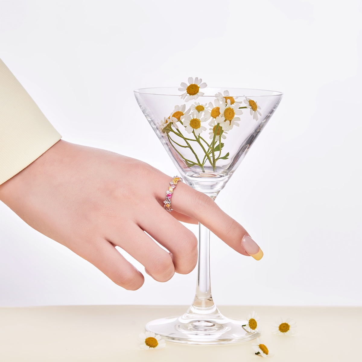 [Aurelle Style]Dazzling Polychromatic Multi cut Daily Ring