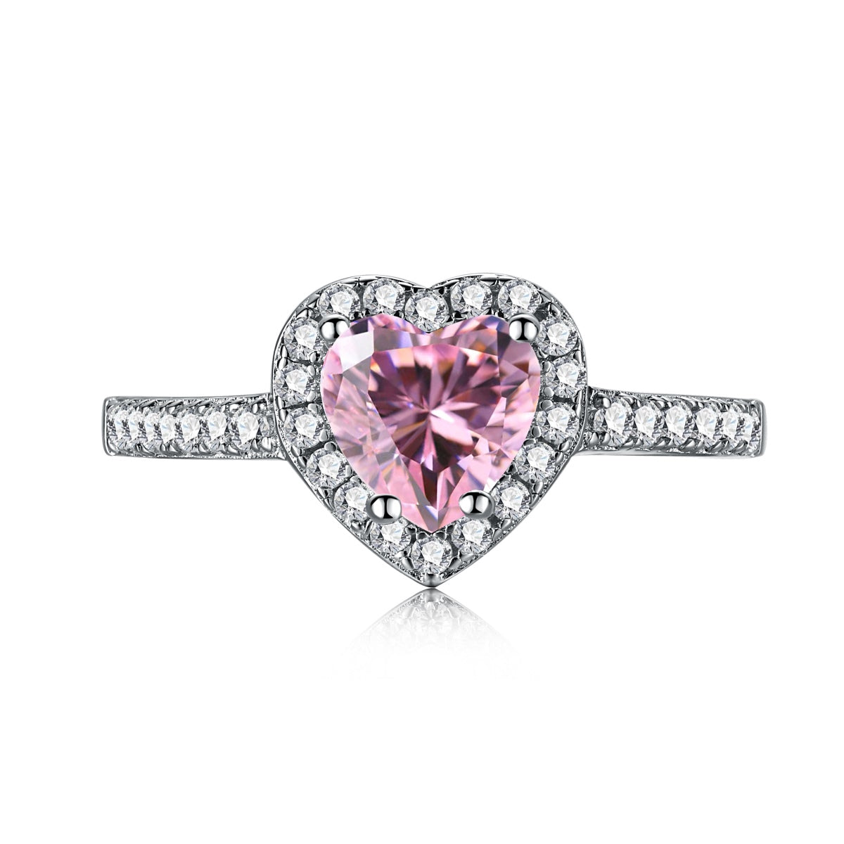 [Aurelle Style]Eternity Splashy Romantic Heart Shape Lover Ring