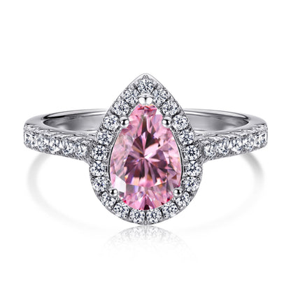 [Aurelle Style]1.0 Carat Luxurious Resplendent Water Drop Shape Wedding Ring