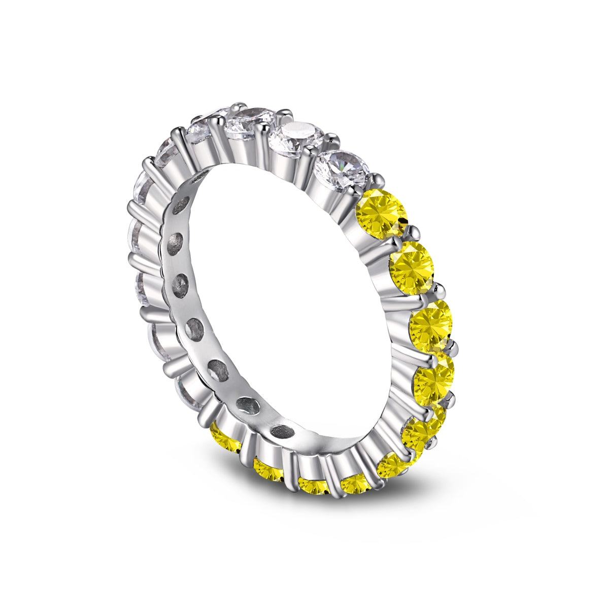 [Aurelle Style]Sparkling Round Cut Tennis Ring